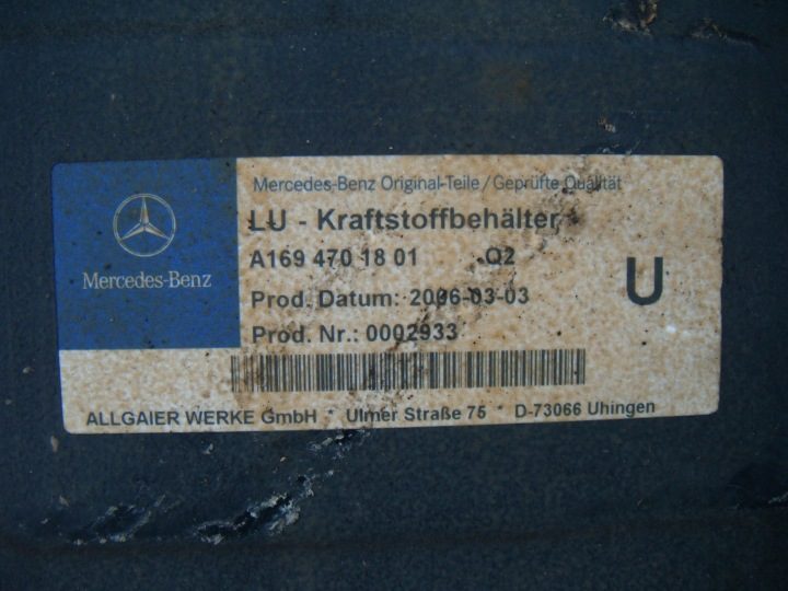 MERCEDES B КЛАСС W245 05- 2.0 т БАК ТОПЛИВА, фото 4