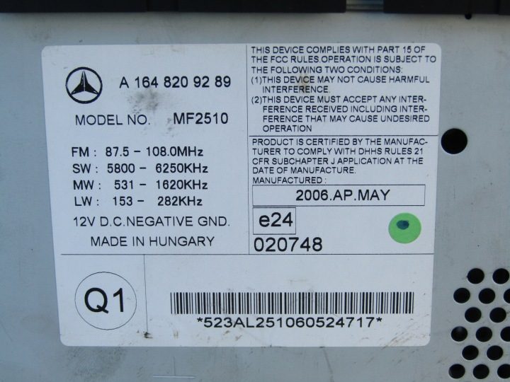 Автомагнитола Mercedes-Benz OE w211, фото 3