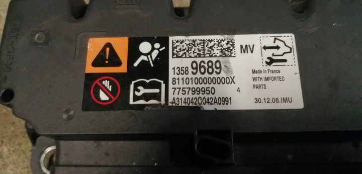 Датчик блок управления подушек Opel OE 13589689, фото 5