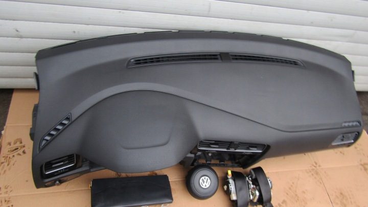 VW GOLF 7 VII РЕСТАЙЛИНГ ПАНЕЛЬ ТОРПЕДО КОНСОЛЬ В СБОРЕ ОРИГИНАЛ, фото 2