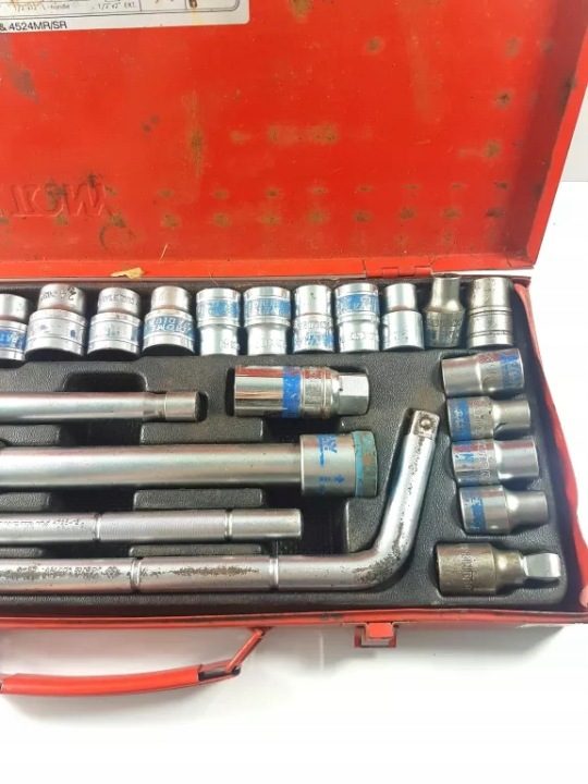 King Тонны КОМПЛЕКТ инструментов НАСАДКИ ДЮЙМОВЫЙ 1/2" 24 шт. 12kątne 4028SR, фото 3