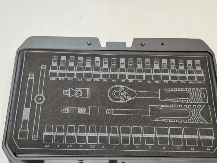 КОМПЛЕКТ ТОРЦЕВЫЕ ГОЛОВКИ 1/4 1/2 86 шт. элементов CR-V NEO-TOOLS, фото 4