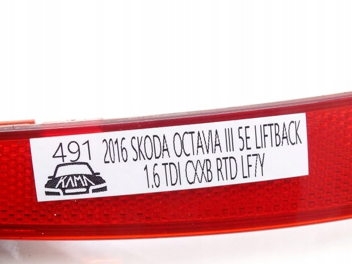 КАТАФОТ БАМПЕРА ПРАВЫЙ ЗАДНИЙ SKODA OCTAVIA III 5E 5E5945106, фото 6