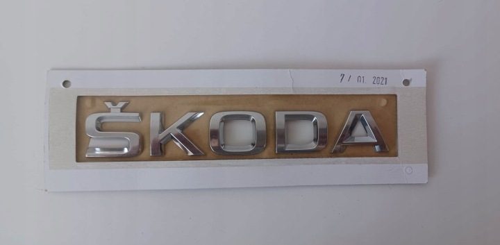 ЗНАЧОК ЭМБЛЕМА ЛОГОТИП НАДПИСЬ SKODA 5JA853687, фото 1
