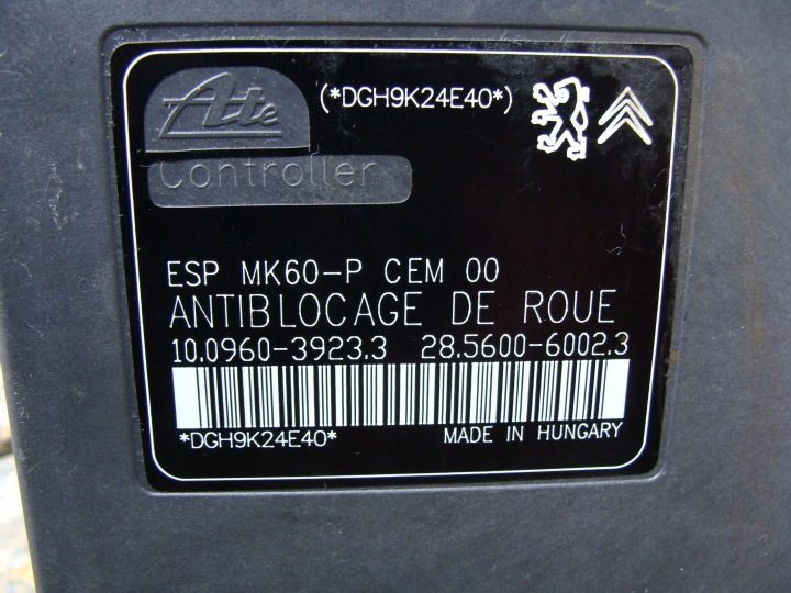 НАСОС ABS PEUGEOT 207 CITROEN C2 C3 9665898980, 10.0960-3923.3 1,4B, фото 4
