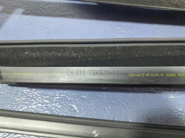 BMW 7 G12 РЕСТАЙЛИНГ LONG МОЛДИНГ РАМКА ДВЕРИ ЗАДНЕЙ ЛЕВОЙ SHADOW LINE 7373957, фото 9