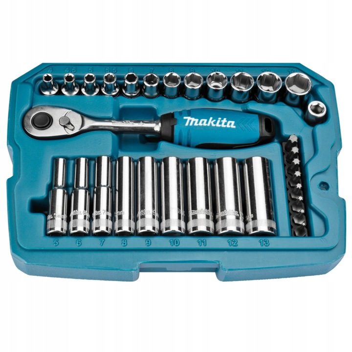 Makita Комплект Торцевых головок Насадки Ключи 1/4" B-65567, фото 5