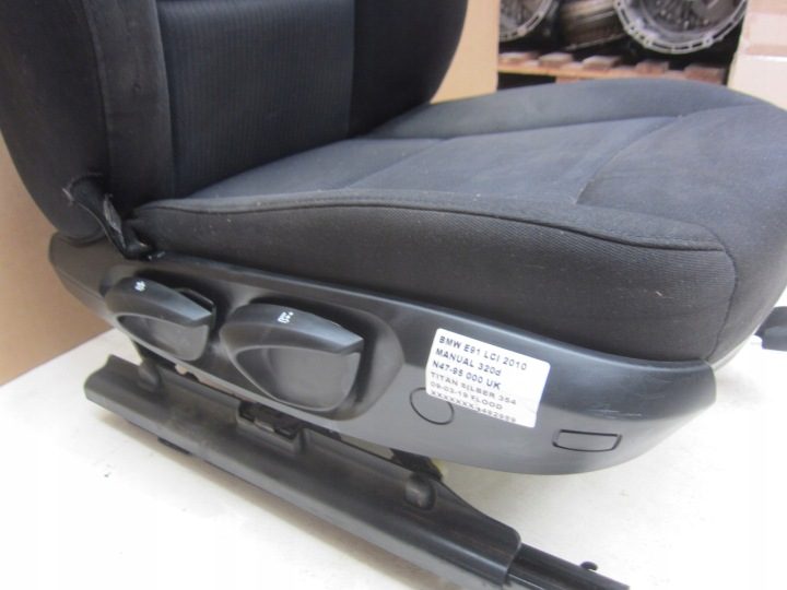 BMW E90 E91 СЕРИЯ 3 2005-2010 СИДЕНЬЕ ПРАВОЕ ПАССАЖИРА ТКАНЬ ОБИВКА РЕСТАЙЛИНГ, фото 5