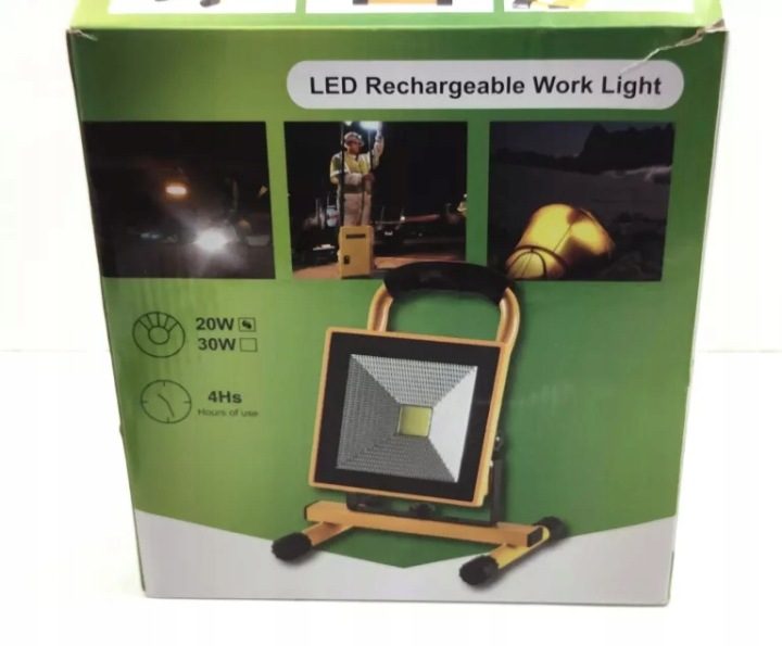 Фара рабочего света противотуманная фара LED с аккумулятором 20W SLIM 12V/230V, фото 3