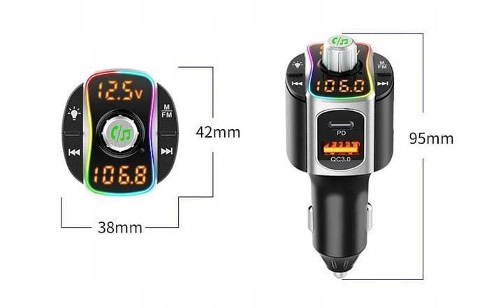 Transmiter FM Bluetooth комплект громкоговорящий FME2, фото 13