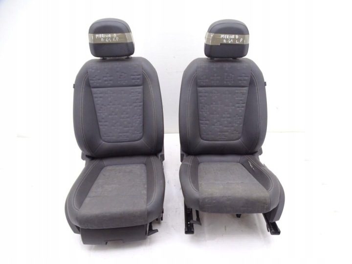 OPEL MERIVA B 10-17 СИДЕНЬЯ ПЕРЕДНИЕ ВОДИТЕЛЯ ПАССАЖИРА 2 ШТ. ПОЛУКОЖА ЕВРОПА, фото 1