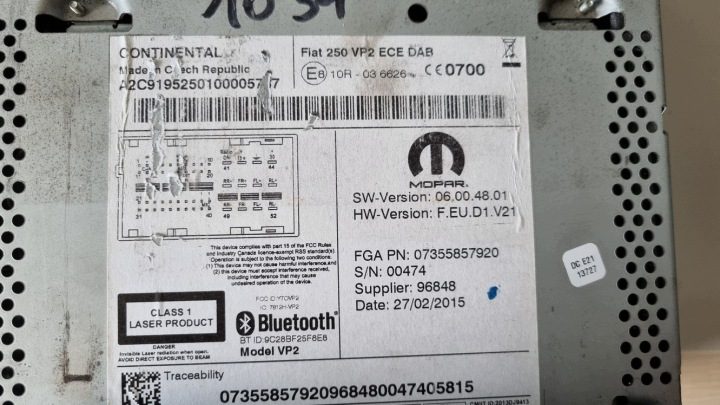 Магнитола Fiat 250 vp2 ECE Ducato Jumper Boxer Bluetooth, фото 6