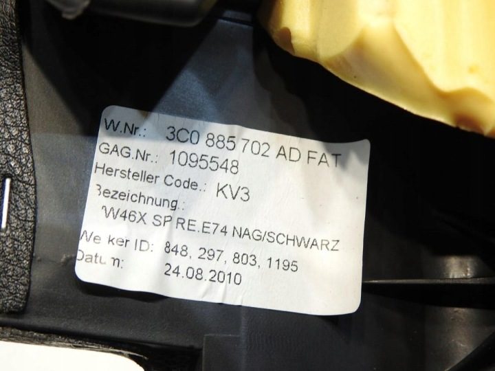 ОБШИВКА ДИВАНА ПРАВАЯ ЗАДНЯЯ VW PASSAT B6 РЕСТАЙЛИНГ УНИВЕРСАЛ 3C0885702AD, фото 5
