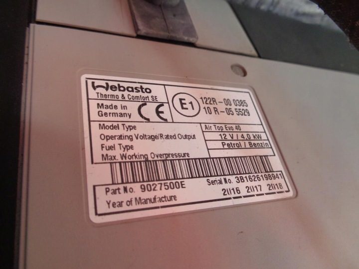 В СБОРЕ WEBASTO НА БЕНЗИН AIR TOP EVO 40 12V 4.0 кВт 9027500E, фото 5
