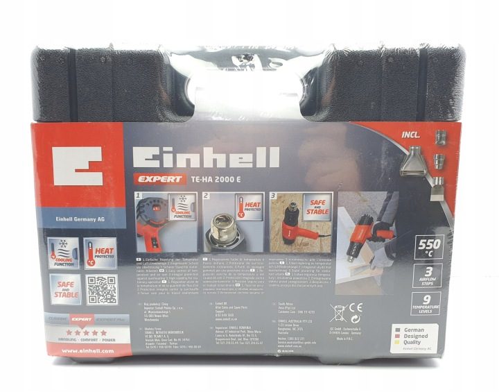 Термофен Einhell 2000 Вт 230 В 550 °C, фото 6