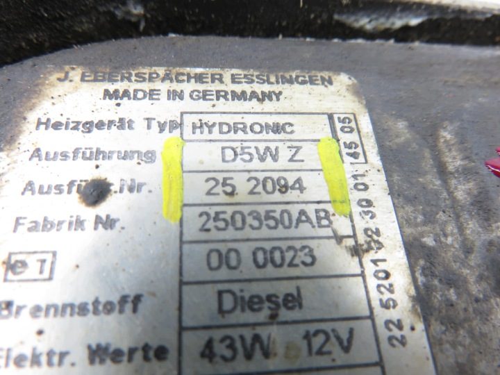 WEBASTO FORD MONDEO III TDCi D5WZ 252094, фото 7