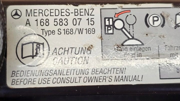 MERCEDES W168 ДОМКРАТ КЛЮЧ ШПОНКА ТРЕУГОЛЬНИК ЧЕХОЛ A1685830715 ОРИГИНАЛ ЕВРОПА, фото 7