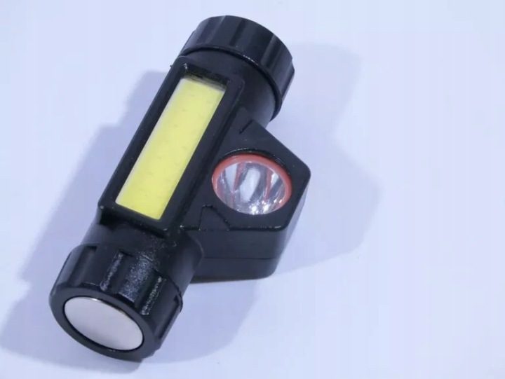 Фонарик LED лобовой 1W COB+1W LED АКБ, фото 4