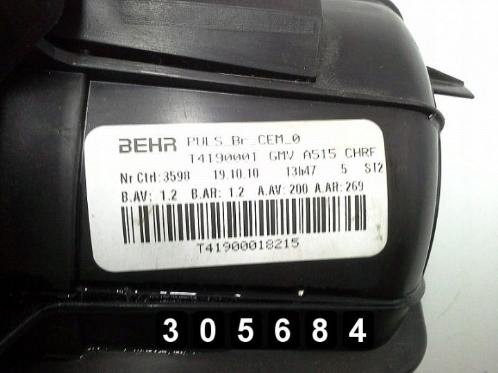 2010 Citroen C3 Вентилятор моторчика вентилятора печки t4190001, фото 6