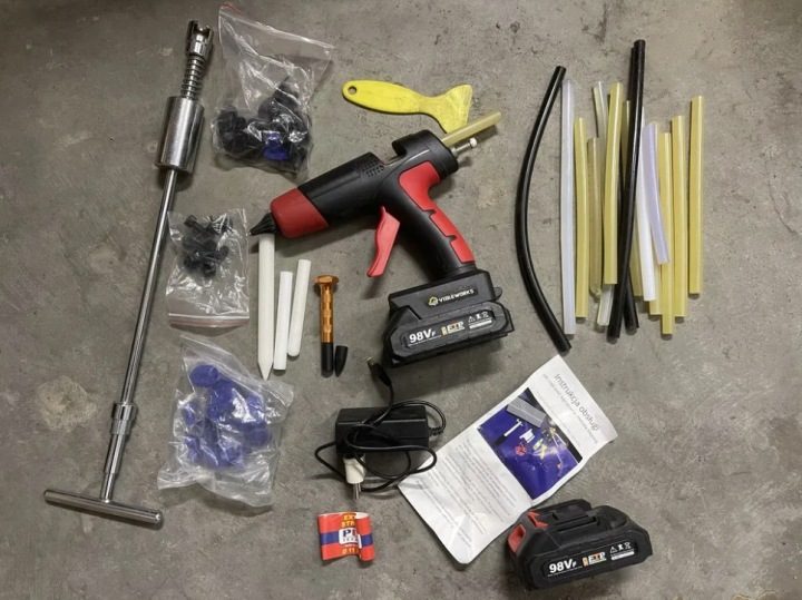 Пистолет клея gorąco usuwanie wgnieceń PDR для батареи DeWalt, фото 1