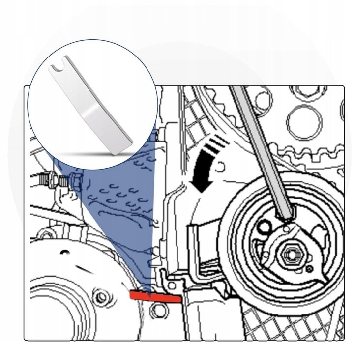 Комплект инструментов для pasków ГРМ VW 1.2, 1.4, 1.6, 1.9, 2.0 TDI SD, фото 3