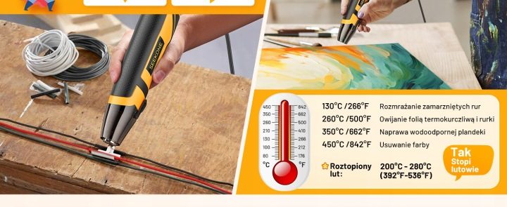Mini Пистолет на Горячий Воздух SEEKONE, 350 Вт Hg350, фото 3