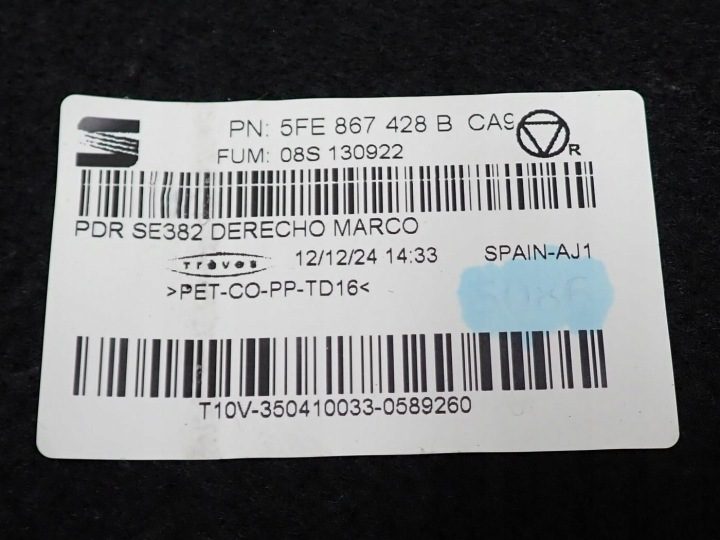ОБШИВКА БАГАЖНИКА ПРАВАЯ 5FE867428B SEAT LEON IV KL 5F УНИВЕРСАЛ 25 г., фото 4