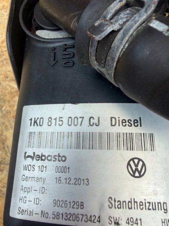 Автономный отопитель (Webasto) Volkswagen PASSAT B7 1K0815007CJ, фото 7