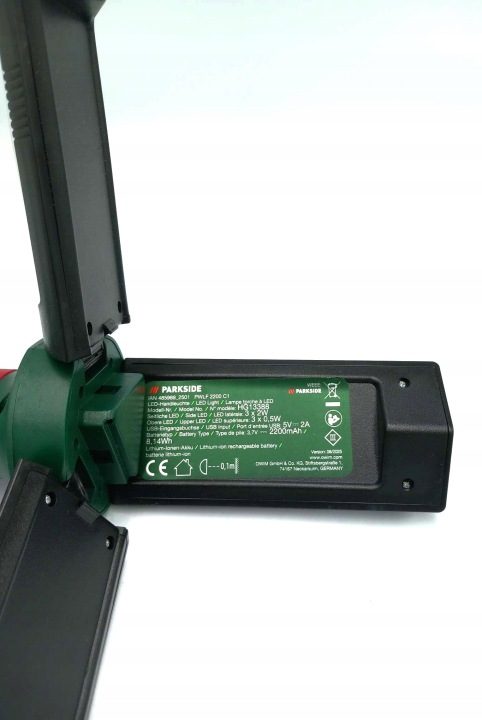 Фонарь LED Гаражный Повербанк 400 лм Parkside LED 6500K кабель USB-C, фото 3