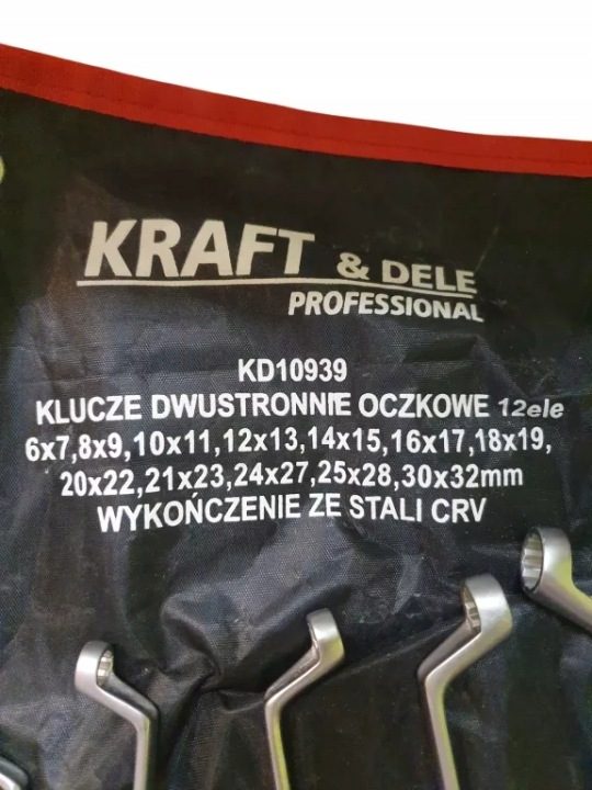 Ключ накидной Kraft&Dele 12 шт. 6-32 мм в чехол, фото 2