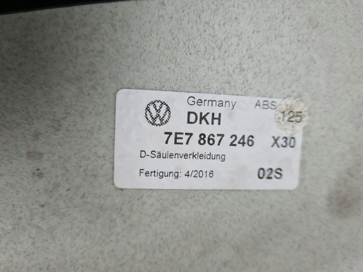 VW T5 T6 CALIFORNIA обивка правая стойки D 7E7867246, фото 3