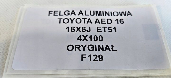 Литой диск Toyota OE Yaris 6.0" x 16" 4x100 ET 51, фото 12