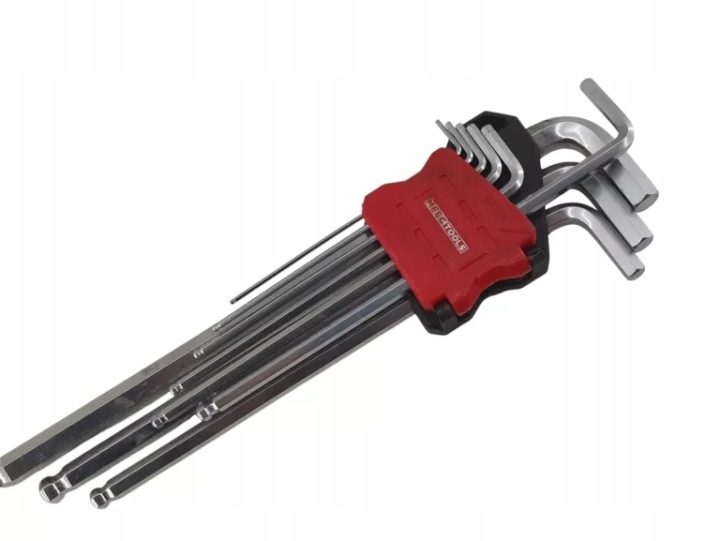 MEEC TOOLS КОМПЛЕКТ КЛЮЧЕЙ IMBUSOWYCH 9 ЭЛЕМЕНТОВ (YJHK190B), фото 1
