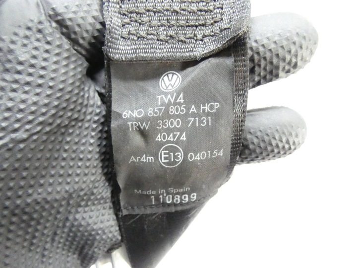 РЕМЕНЬ БЕЗОПАСНОСТИ ЛЕВЫЙ ЗАДНИЙ VW POLO III 6N2 РЕСТАЙЛИНГ 5D 99-01 6N0857805A, фото 7