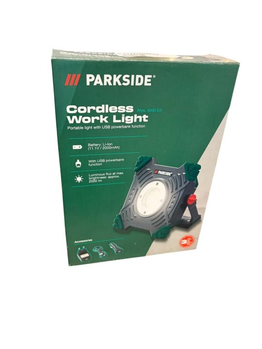 Фара рабочая аккумуляторная PARKSIDE LED 20 Вт с функцией powerbanku, фото 7