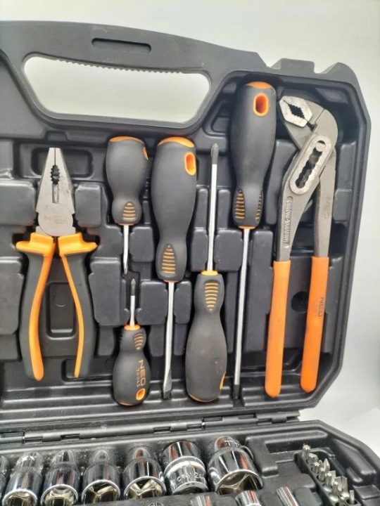 Комплект Инструментов Универсальный Кейс 56 шт. Торцевые головки NEO TOOLS, фото 3