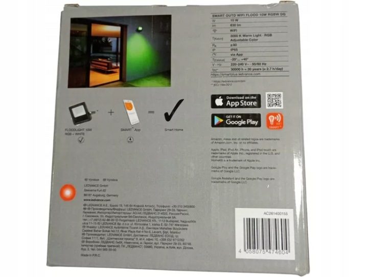 Прожектор Ledvance COMPACT 10W 3000K белый тепла 900lm IP65 Черный, фото 2