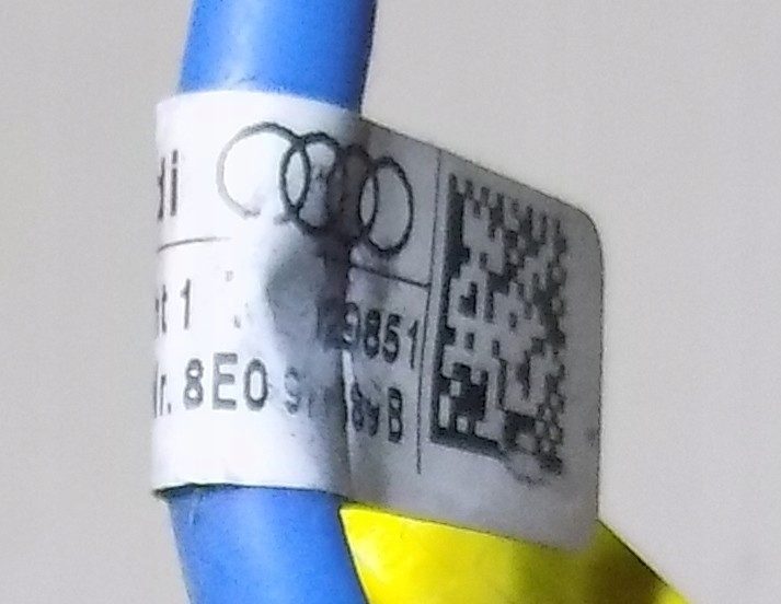 Проводка разъем кабель подушки Airbag Taśmy Audi A4 B6 B7 8E0971589B, фото 2