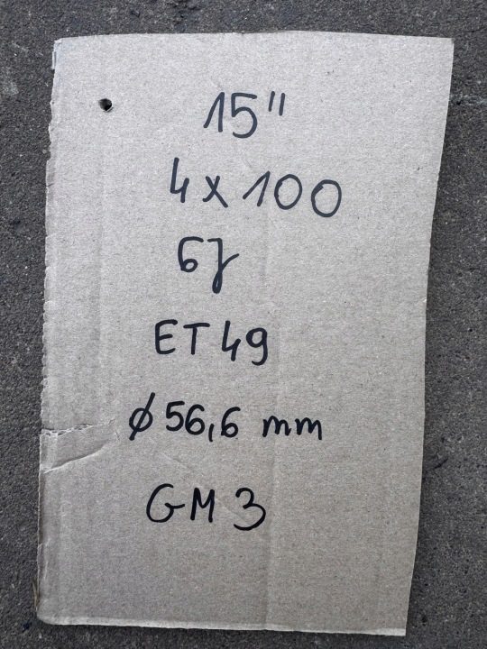 Штампованный диск GM 6.0" x 15" 4x100 ET 49, фото 3