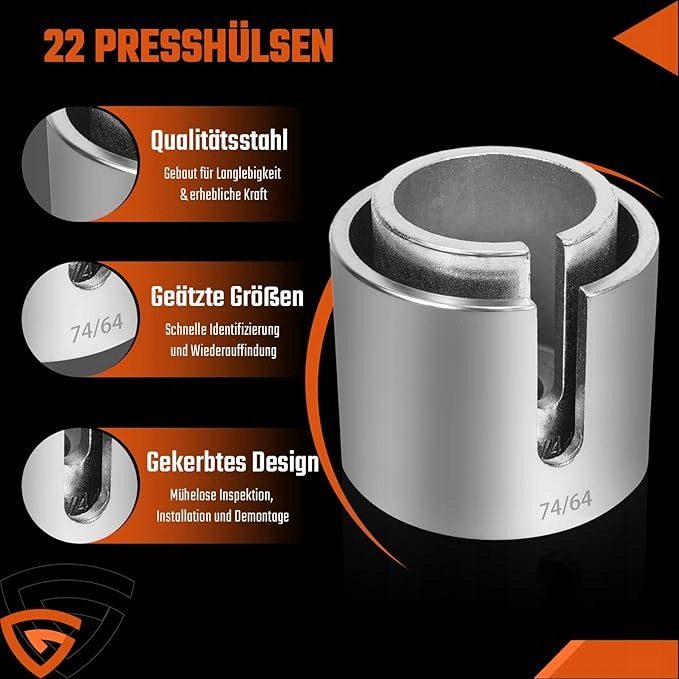 KW39 GEARMONSTER КОМПЛЕКТ ŚCIĄGACZY ПОДШИПНИКОВ И ВТУЛОК 27 шт., фото 4