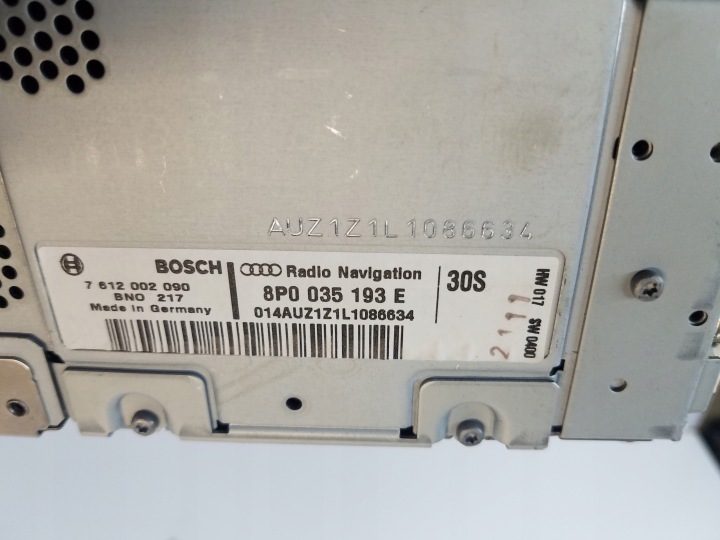 МАГНИТОЛА CD НАВИГАЦИЯ AUDI A3 8P РЕСТАЙЛИНГ 8P0035193E, фото 7