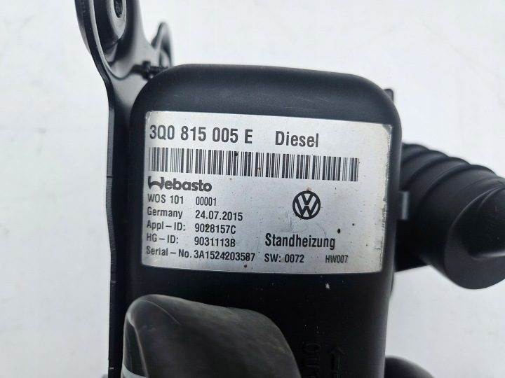 Webasto Thermo Top Evo VW Passat B8 Skoda Superb 3Q0815005E, фото 6