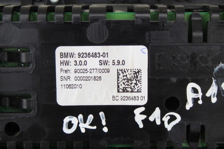 БЛОК УПРАВЛЕНИЯ КЛИМАТОМ BMW F10 F11 9236483, фото 3
