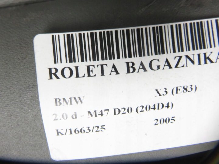 ШТОРКА БАГАЖНИКА BMW X3 E83 3418518 ВНЕДОРОЖНИК, фото 7