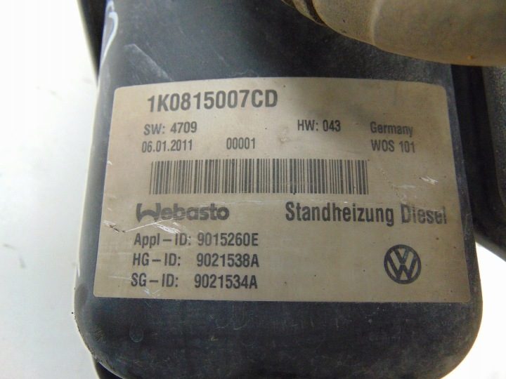 ПЕЧКА WEBASTO THERMO TOP V 1K0815007CD VW GOLF VI 1.6 TDI, фото 13