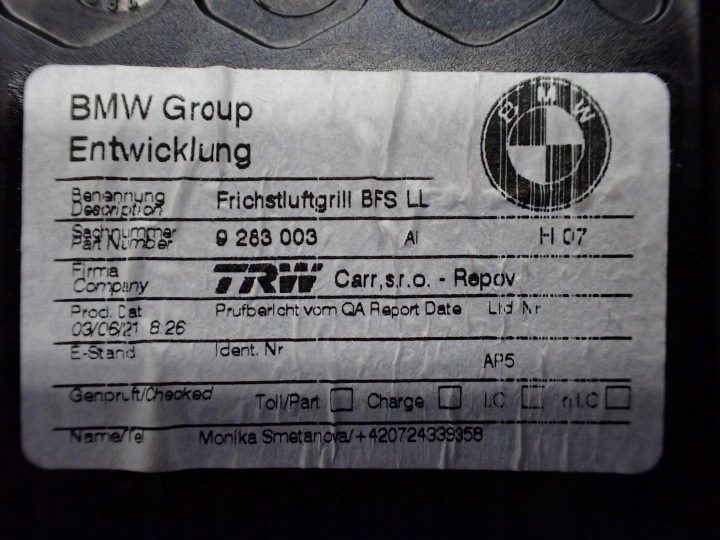 ДЕФЛЕКТОР ОБДУВА ПРАВЫЙ BMW I3 9283003, фото 6