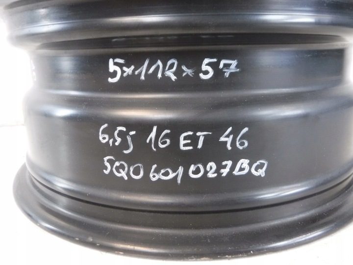 Штампованный диск Volkswagen OE 5Q0601027Q 6.5" x 16" 5x112 ET 46, фото 2