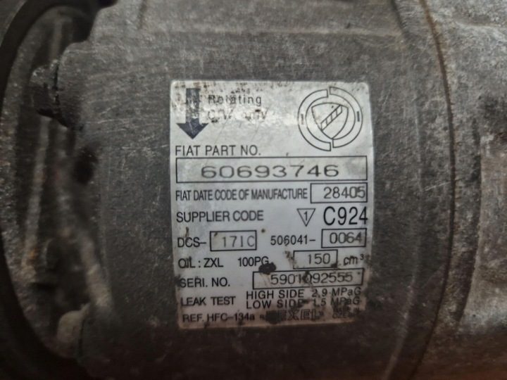 ALFA ROMEO 159 2.2 JTS 05-11 КОМПРЕССОР КОНДИЦИОНЕРА 60693746 939A5000, фото 6
