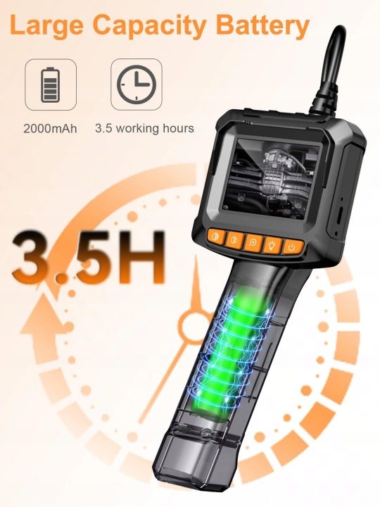 HOvicative Инспекционная камера Эндоскоп 24 IPS Для Kanalizacji IP67 5m, фото 3