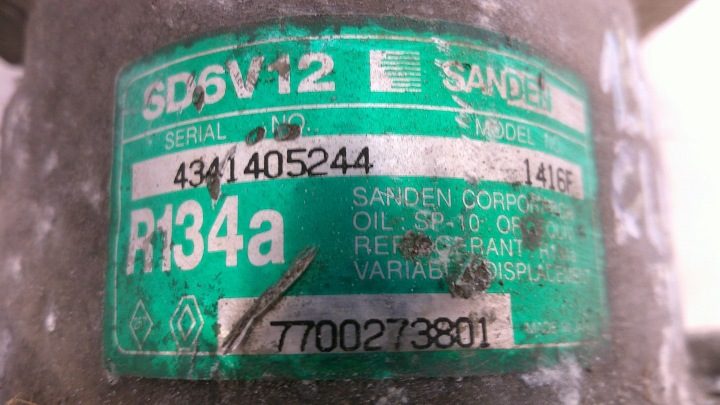 КОМПРЕССОР КОНДИЦИОНЕРА CITROEN C2 C3 1.4 8V 9646273880 SD6V12, фото 5